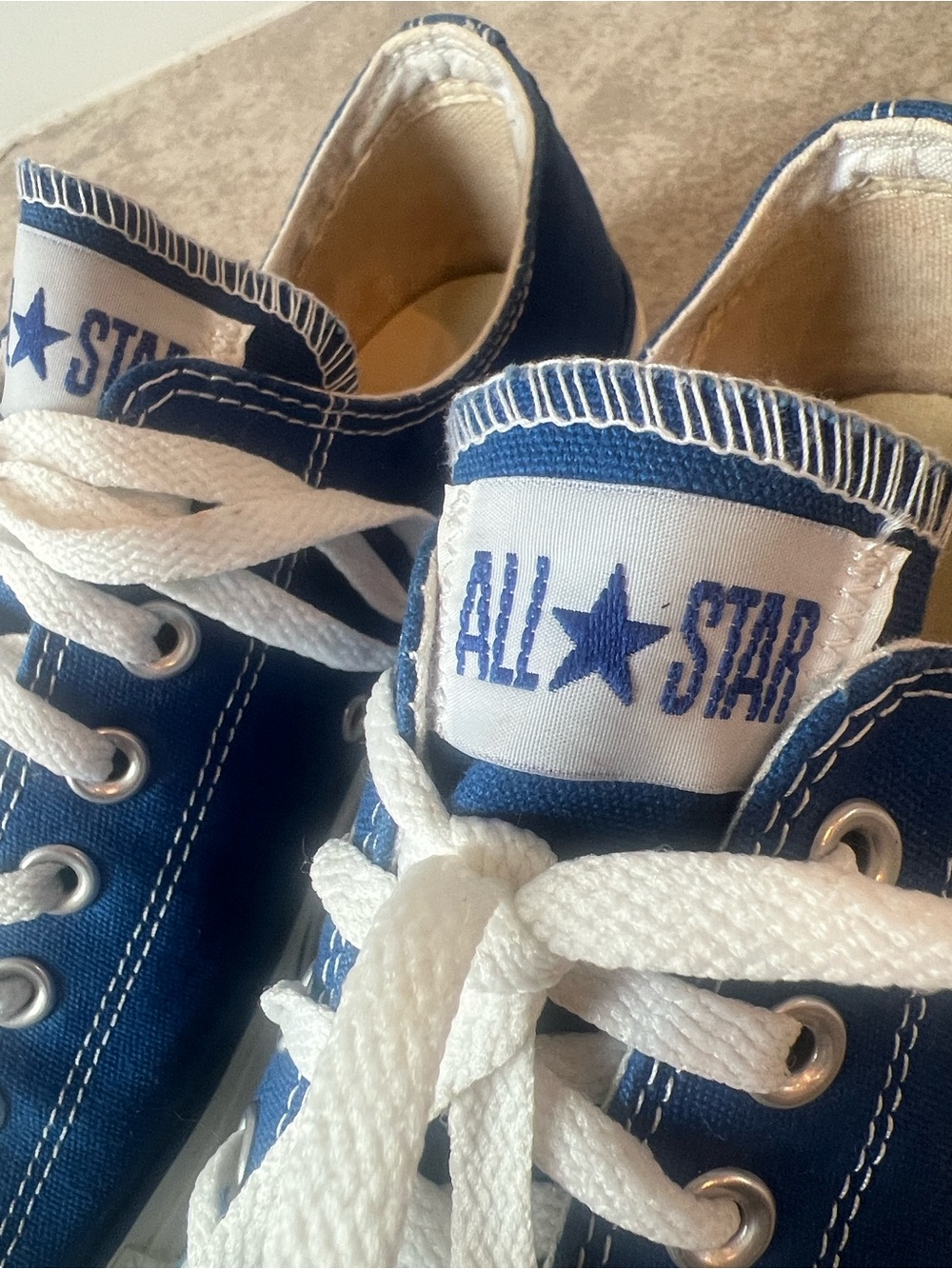 Converse All-Star Blue Low Top Canvas Sneakers - Picture 8 of 9